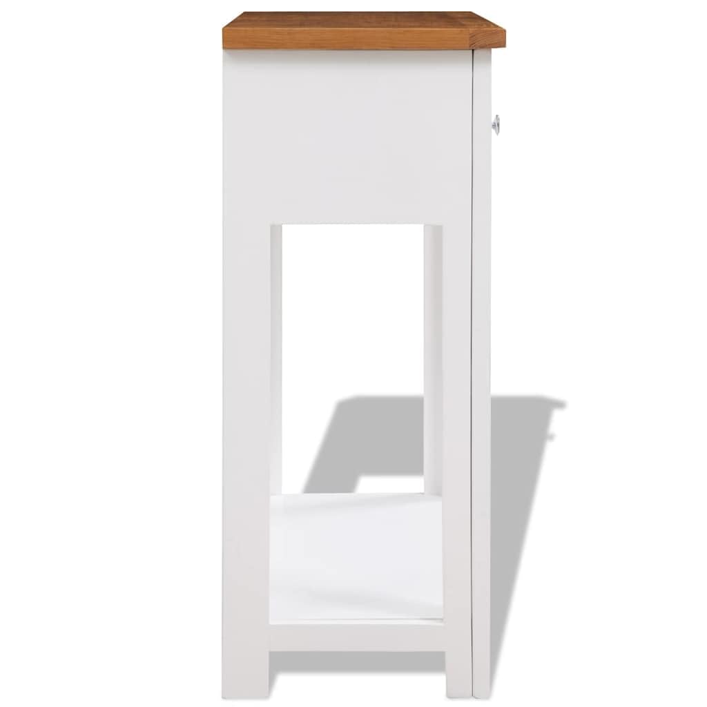Solid Oak Wood Console Table I21608