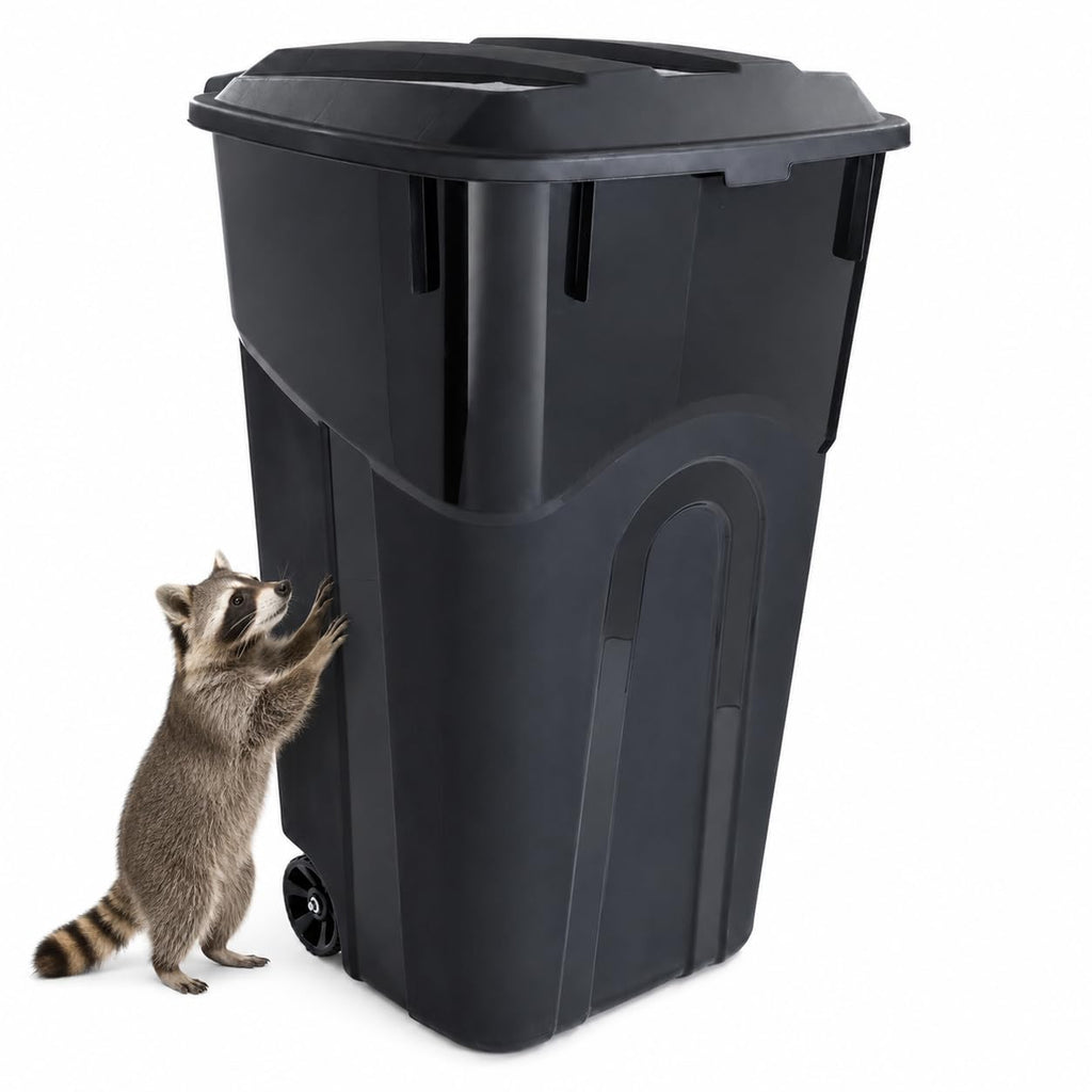 32-Gallon Heavy-Duty Wheeled Trash Can with Click-Lock Lid D534713
