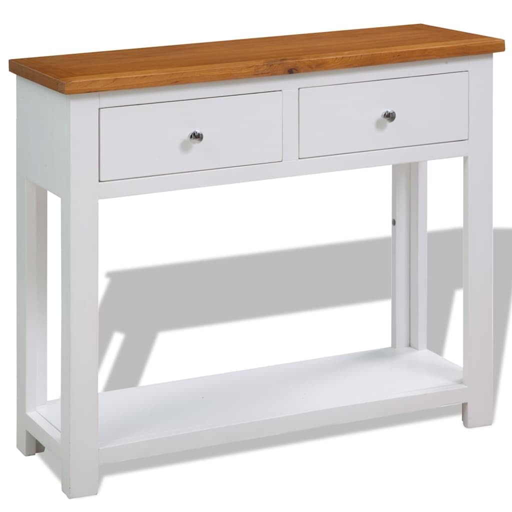 Solid Oak Wood Console Table I21608