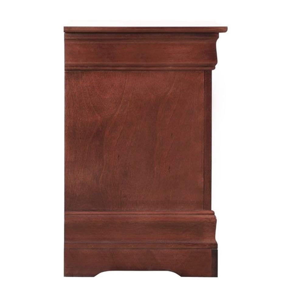 Cherry Finish 2 Drawer Engineered Wood Nightstand C828