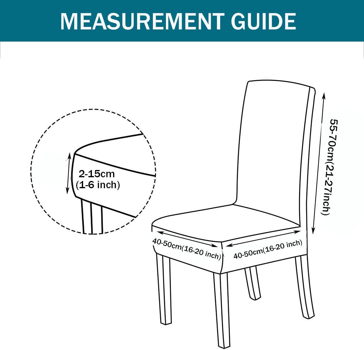 Pu Leather Waterproof Oilproof Stretch Dining Chair Covers 2 PCS K4165