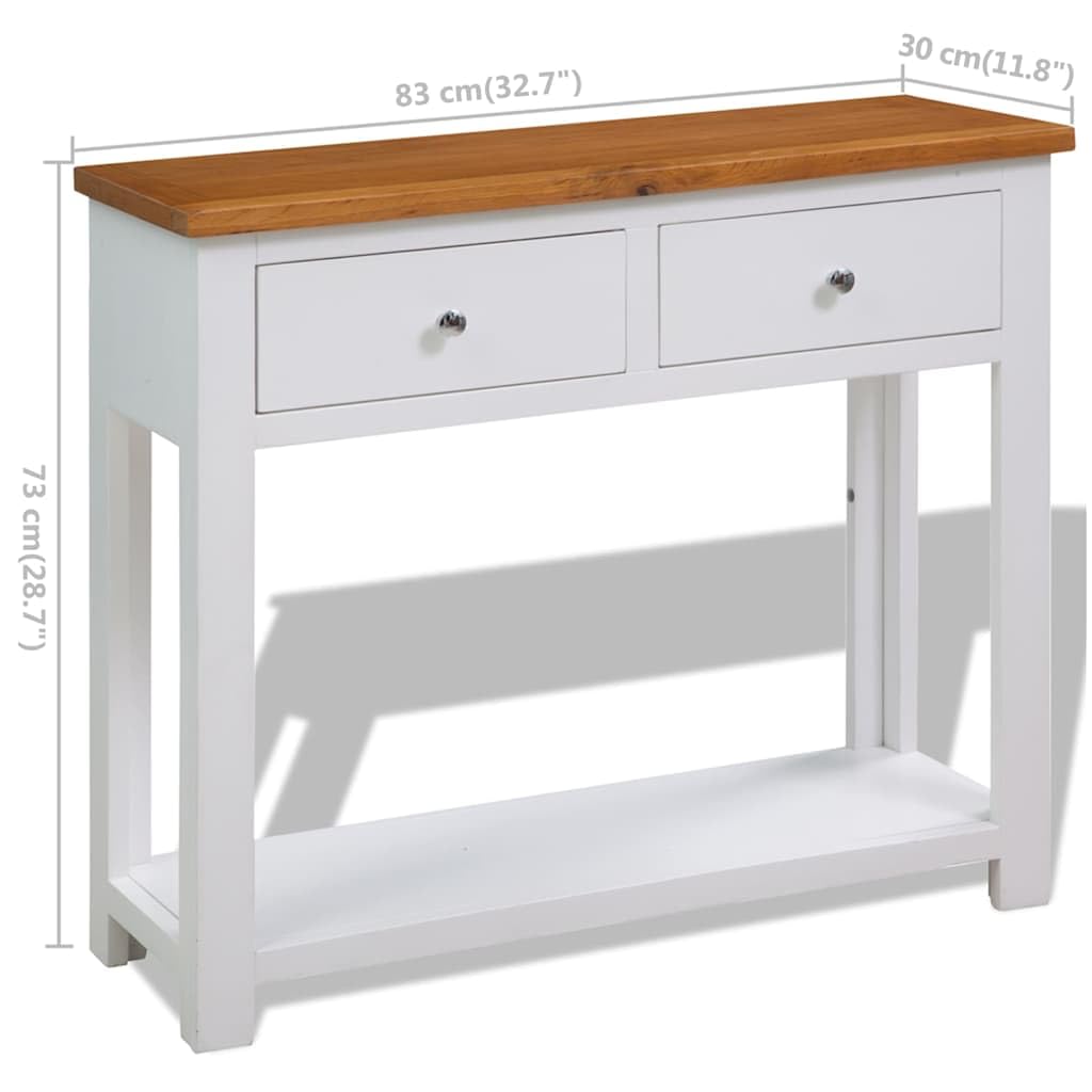 Solid Oak Wood Console Table I21608
