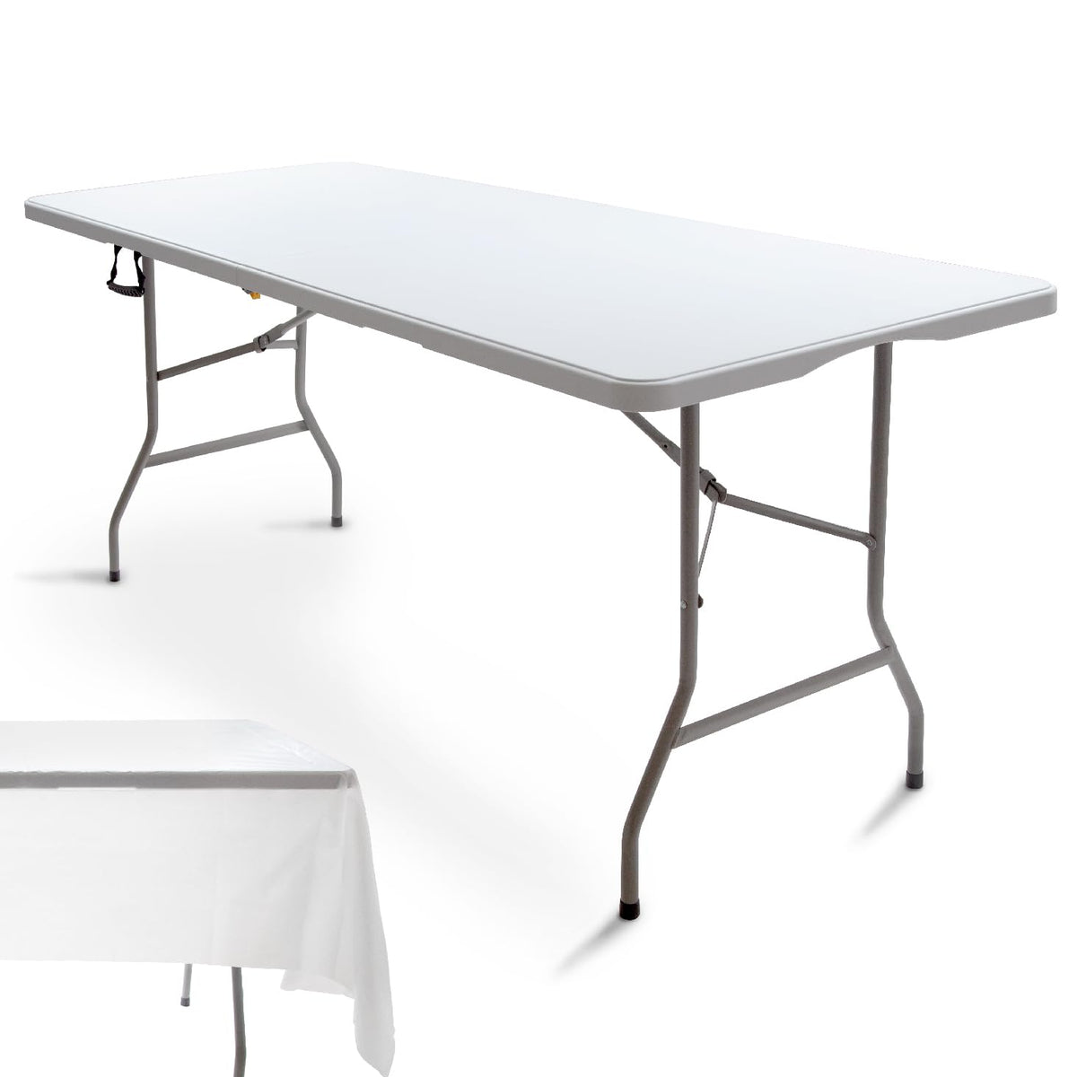 6FT Folding Picnic Table with Tablecloth F330