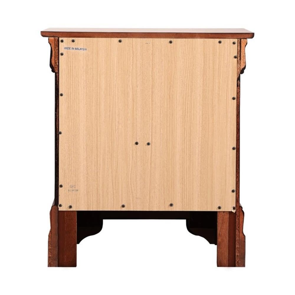 Cherry Finish 2 Drawer Engineered Wood Nightstand C828