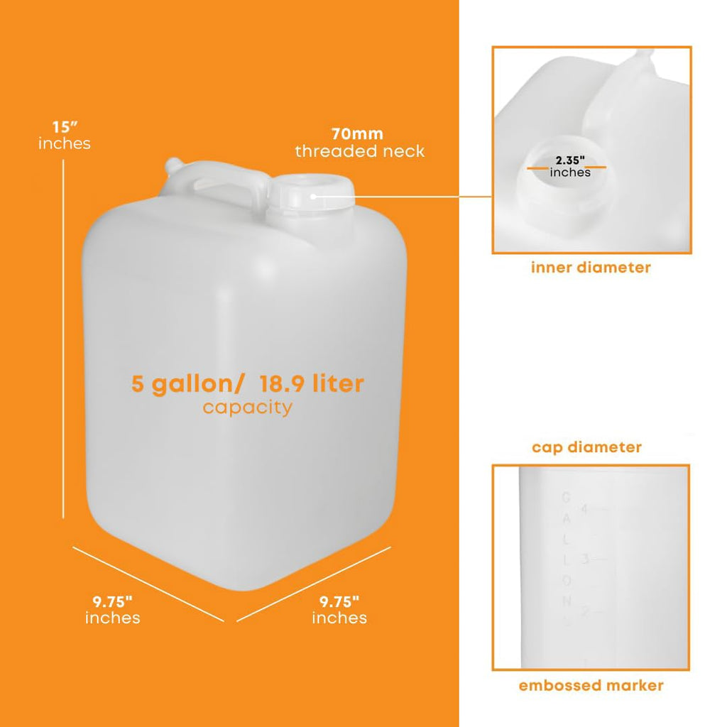 5 Gallon White Water Container V264