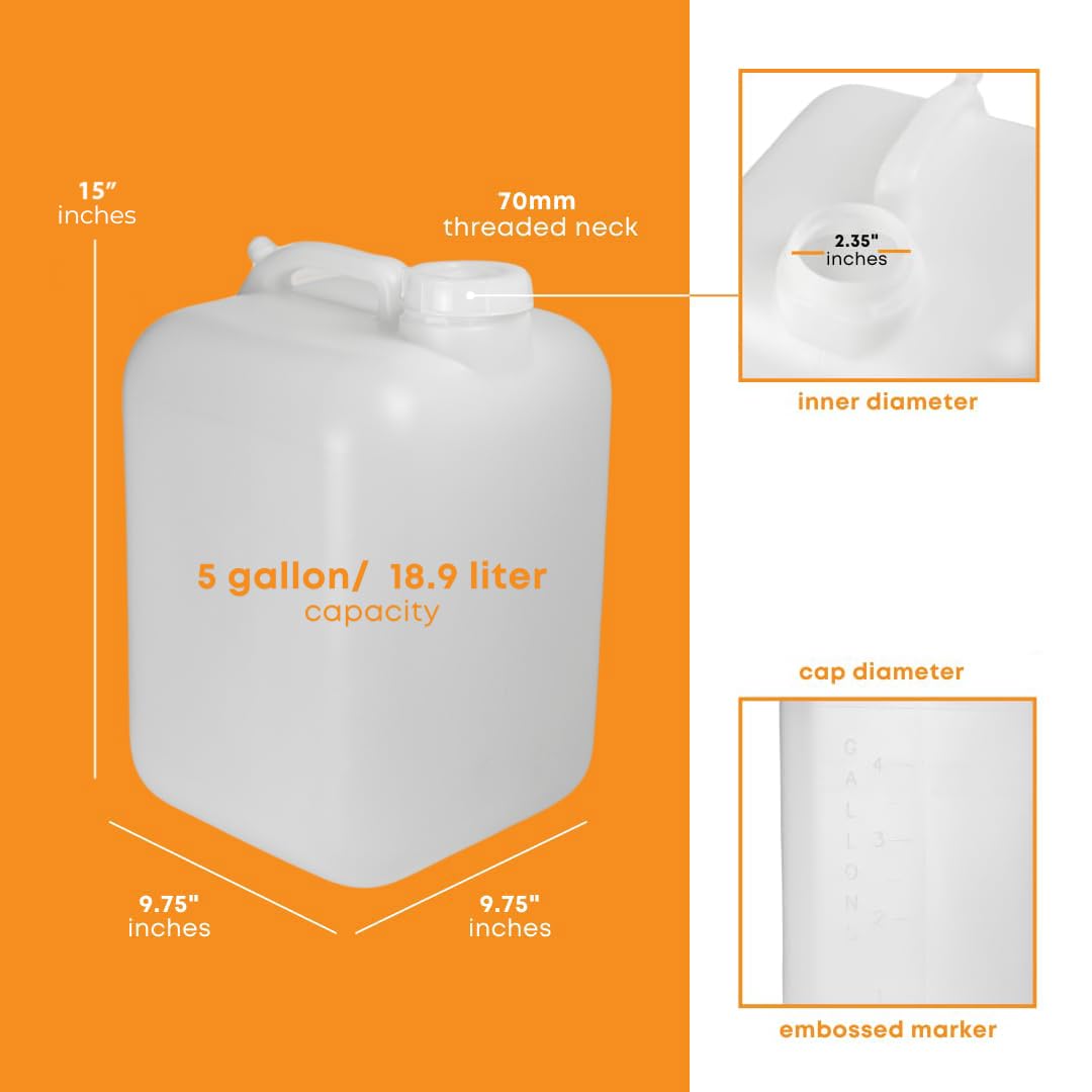 5 Gallon White Water Container V264