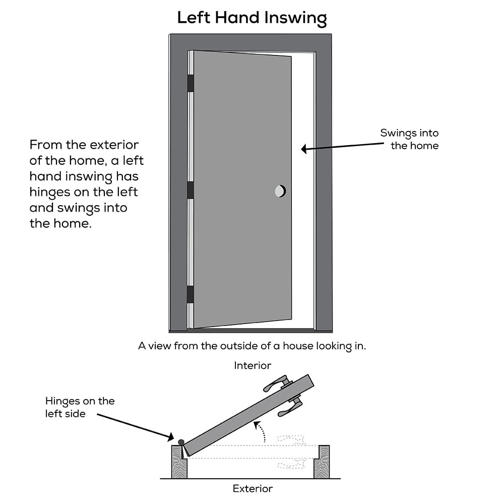 Steel Left-Hand Inswing 1/4 Lite 4-Panel Prehung Front Door 36" x 80" Y716416