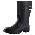Mid Calf Waterproof Rain Boots with Buckle T2801