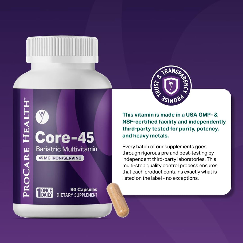 Bariatric Multivitamin 45mg Iron Capsule 30ct U4752