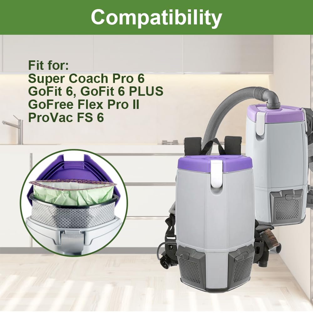 30 Pack Micro Filter Bags for Backpack Vacuum Cleaner X6502