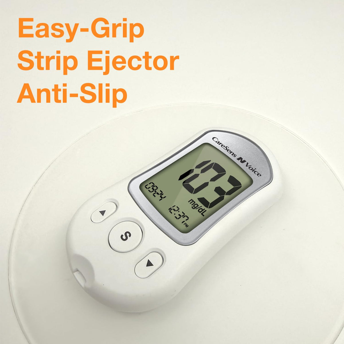 Blood Glucose Monitoring System with Talking Meter, 300 Test Strips, 100 Lancets, Lancing Device and Carrying Case B815241