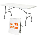 6ft Heavy Duty Portable Plastic Folding Table S531960
