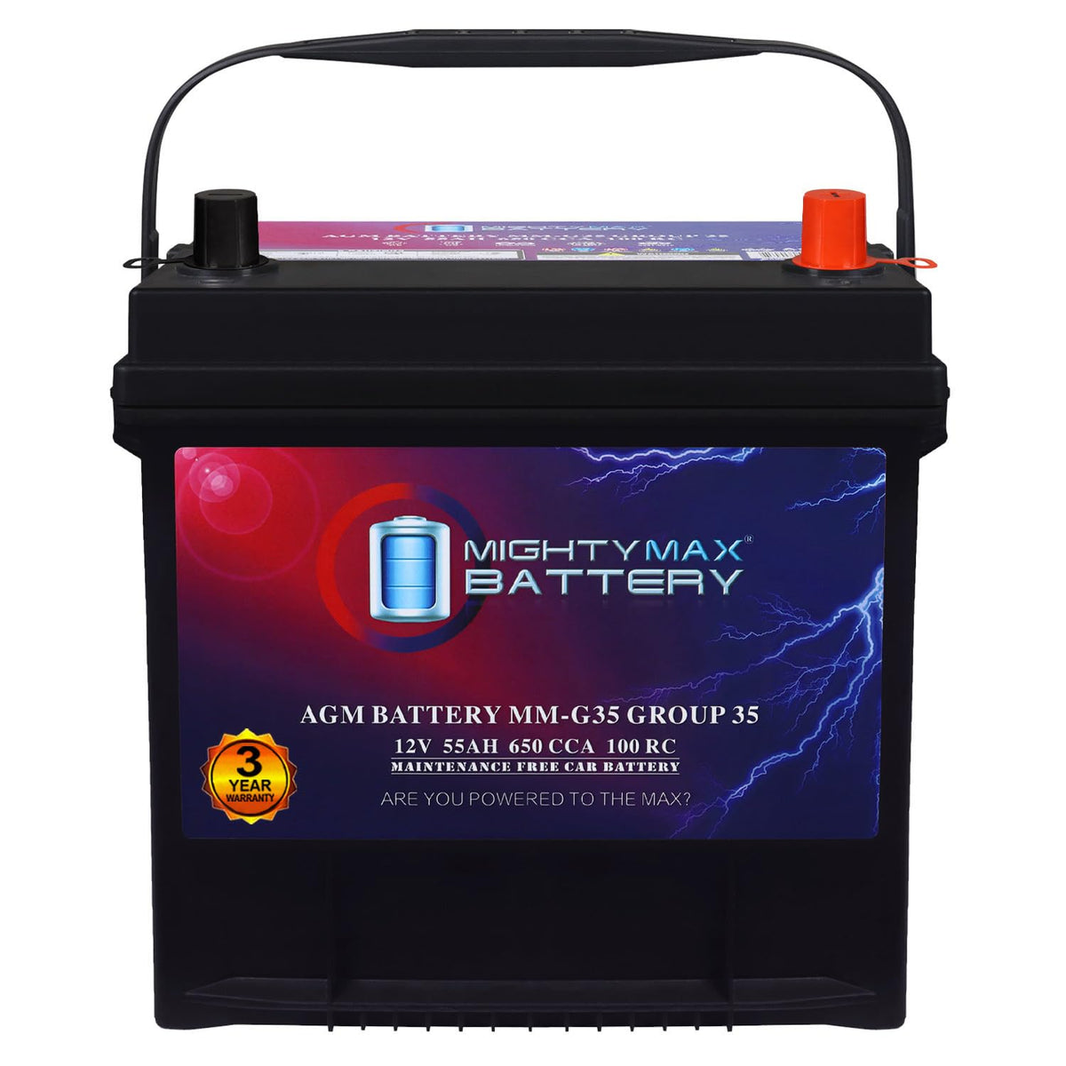 12V 55Ah AGM Replacement Battery A891