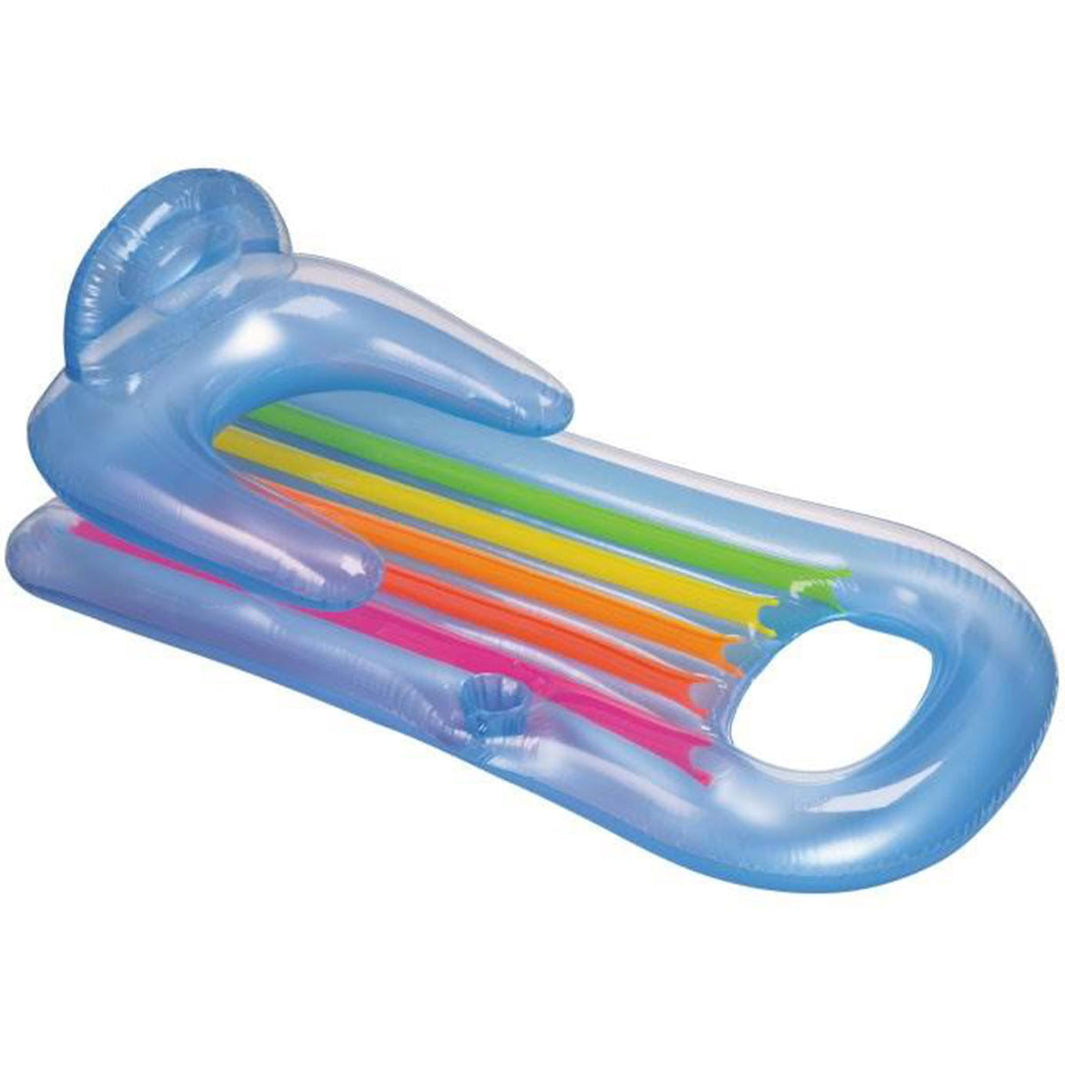 Inflatable Swimming Pool Lounger with Headrest 4 Pack H877314