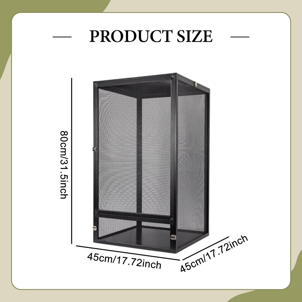 Aluminum Reptile Terrarium with Screen 45x45x80cm D529773