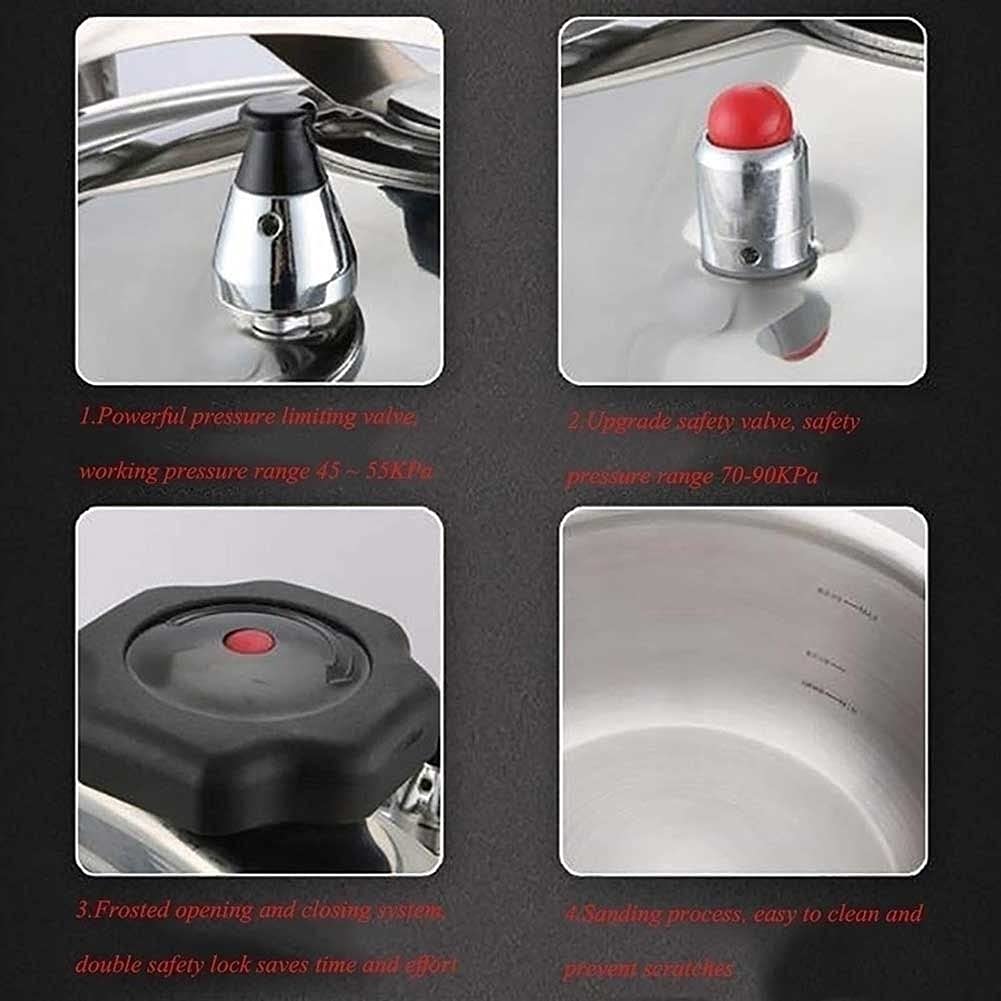 Portable Mini Camping 304 Stainless Steel Pressure Cooker 3L Y354208