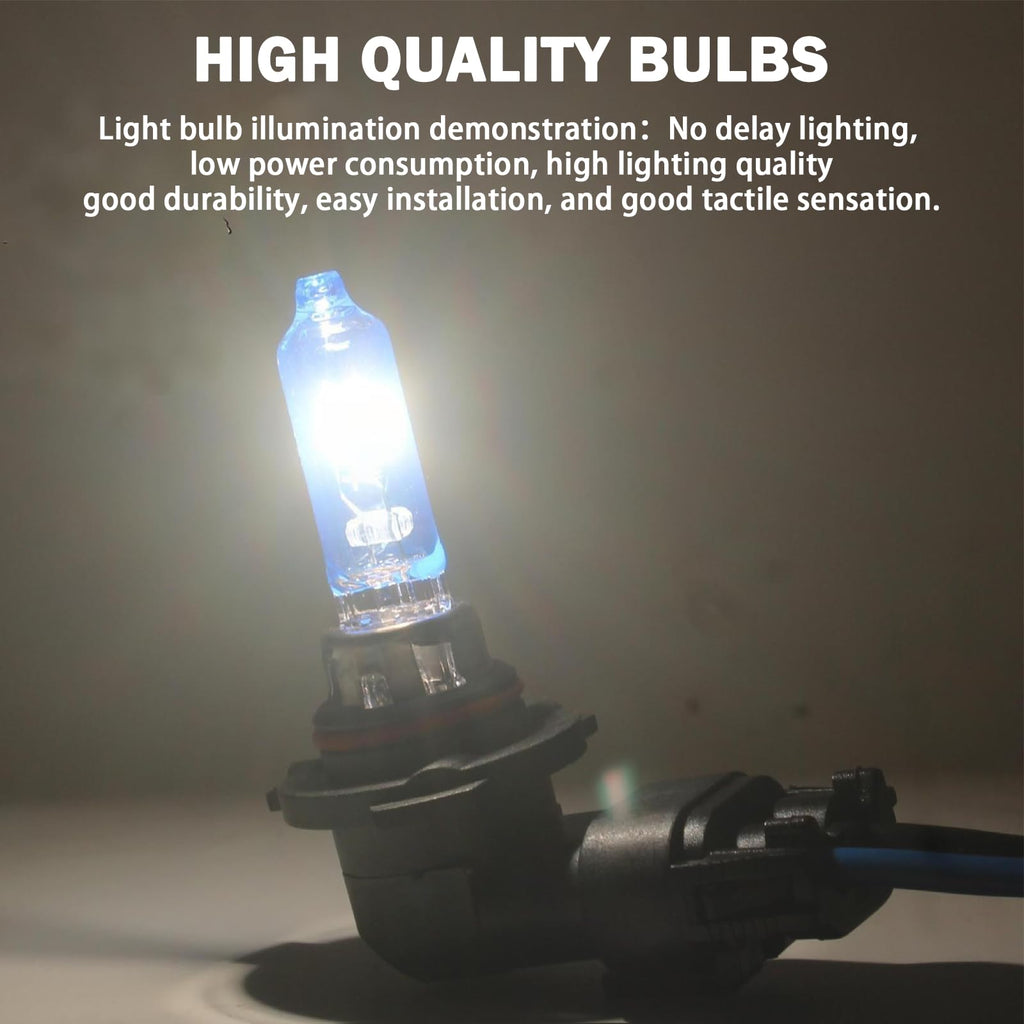 Halogen Headlight Bulbs 9003/H4 High Low Beam 6000K Pack of 2 W3753