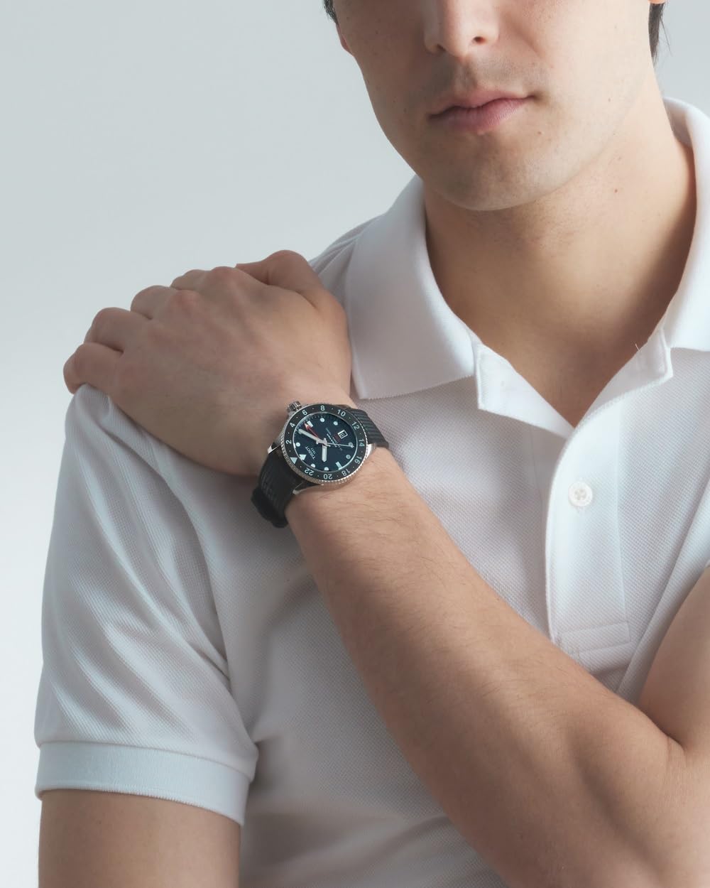 Black Dial 40mm Swiss Quartz GMT Men's Watch S456