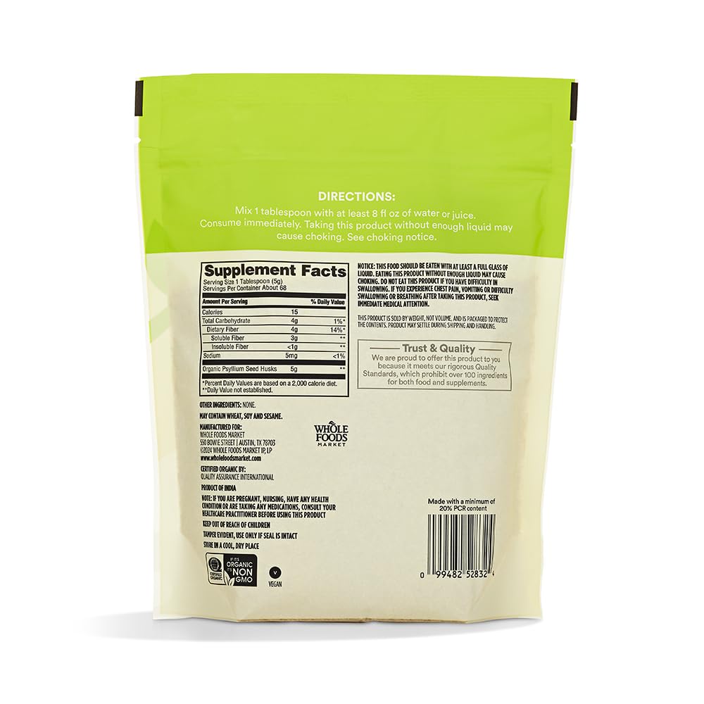 Organic Psyllium Husk 12 Ounce Z62894