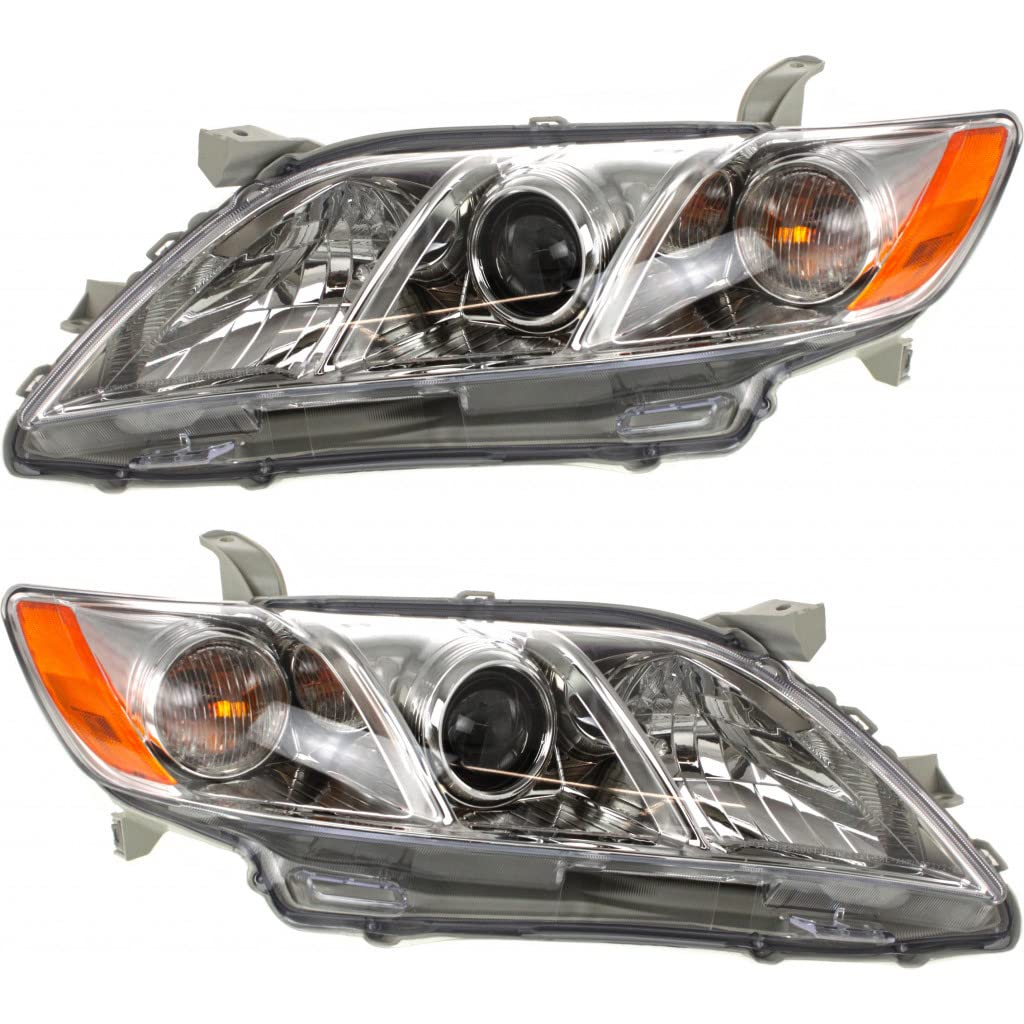 Toyota Camry Headlight 2007 2008 2009 Driver and Passenger Side Pair I75444