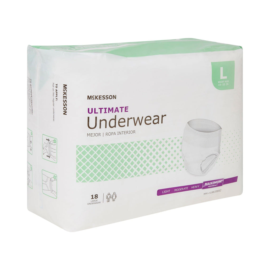 Adult Incontinence Underwear, Large, 72 ct W75290