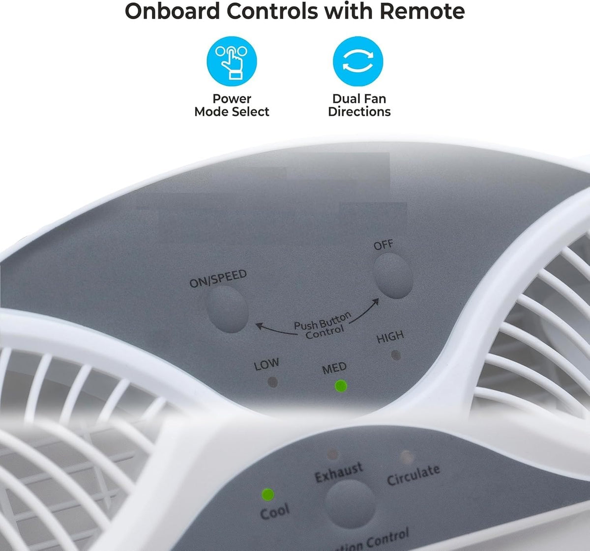 9” Window Fan with Remote Control, 3 Speed Dual Fans, White L388