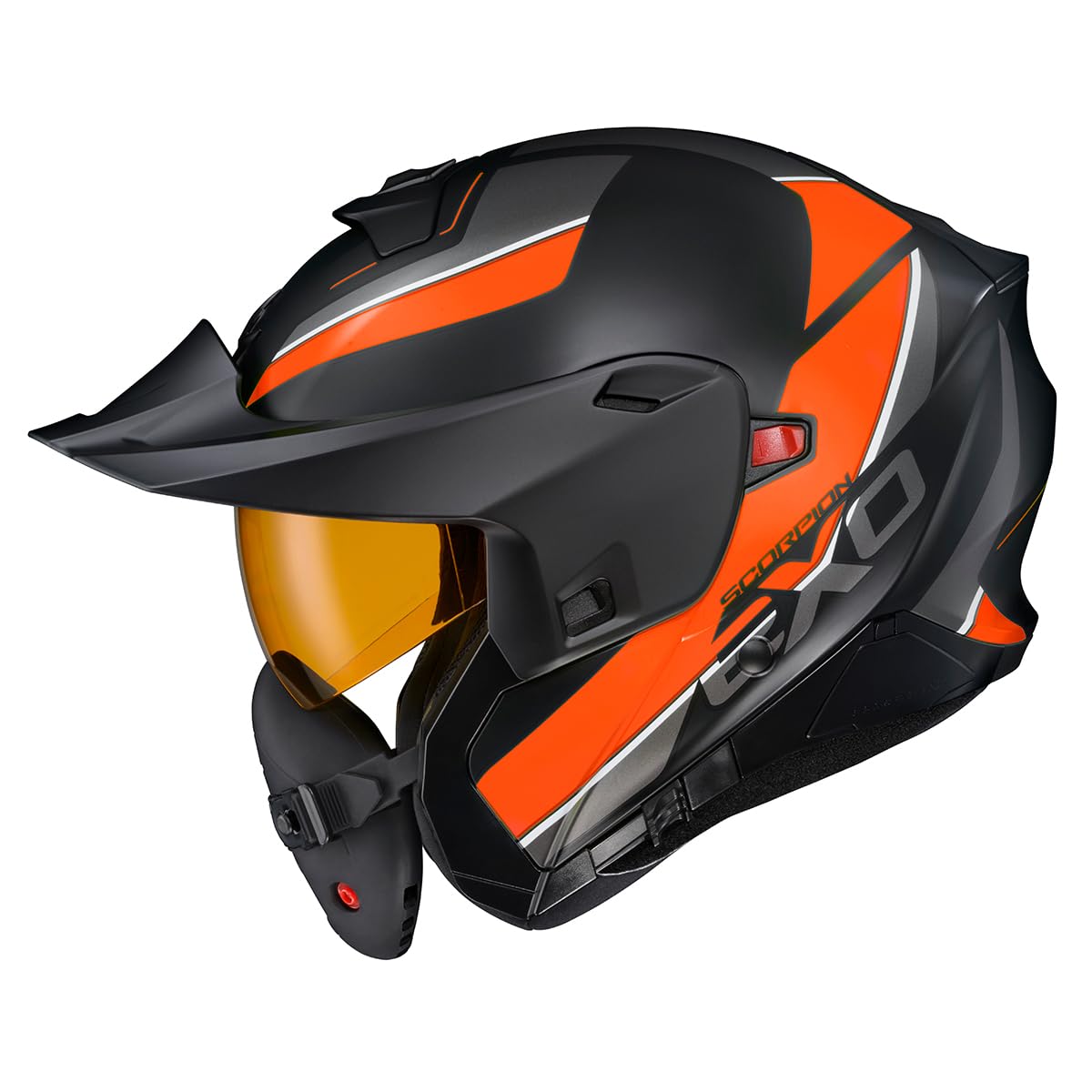 Orange Large Modular Snowmobile Helmet T232