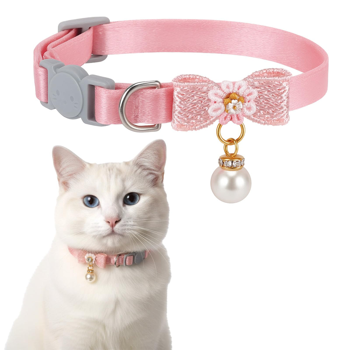 Adjustable Pink Breakaway Cat Collar M313804