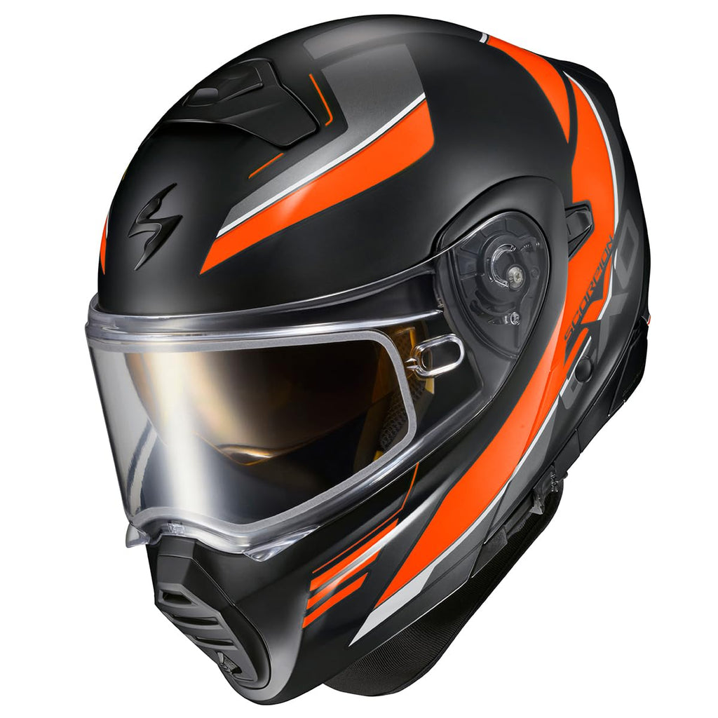 Orange Large Modular Snowmobile Helmet T232