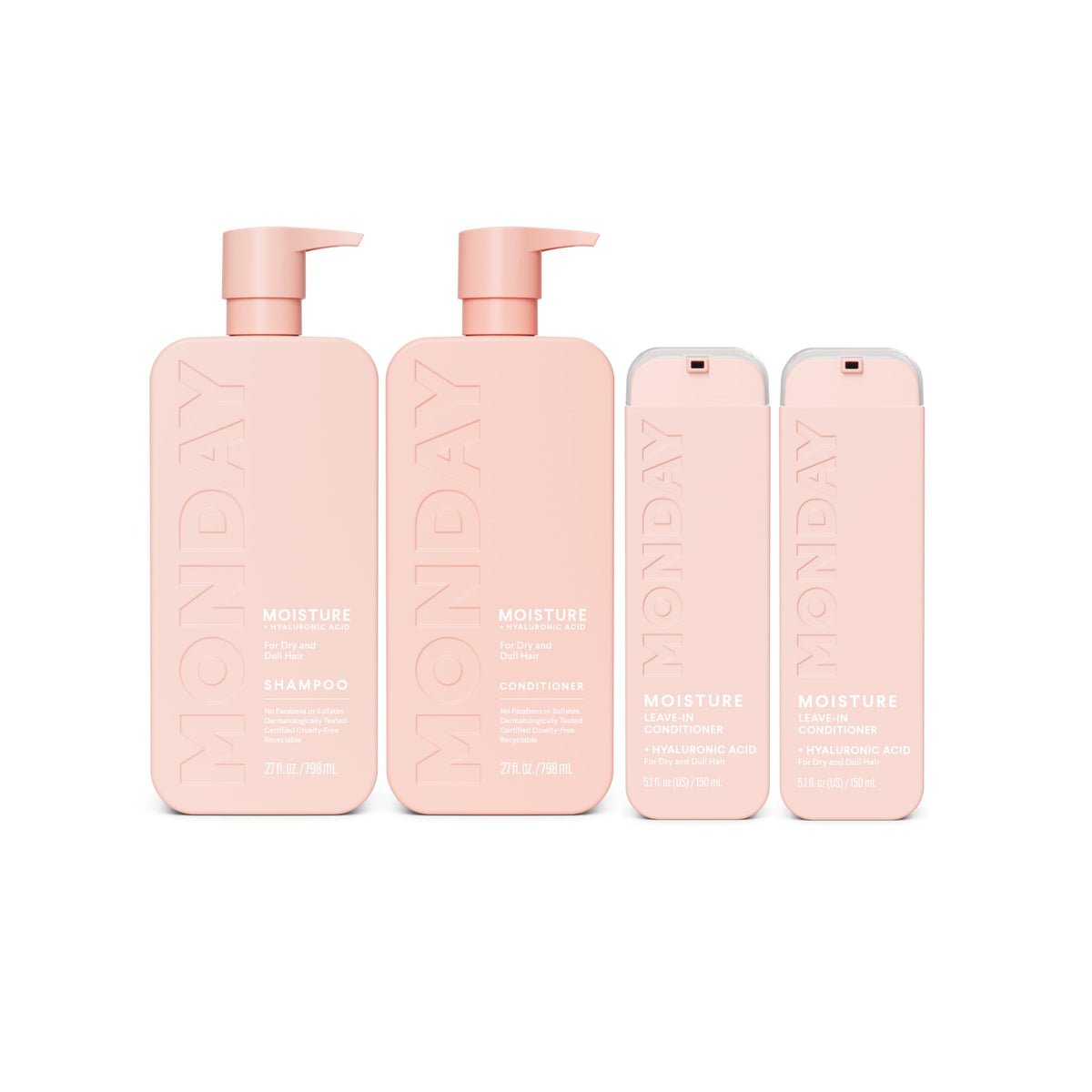 Moisture Shampoo + Conditioner Set 2 Pack 27oz + Leave-in Conditioner 5 Oz Dual Pack L477