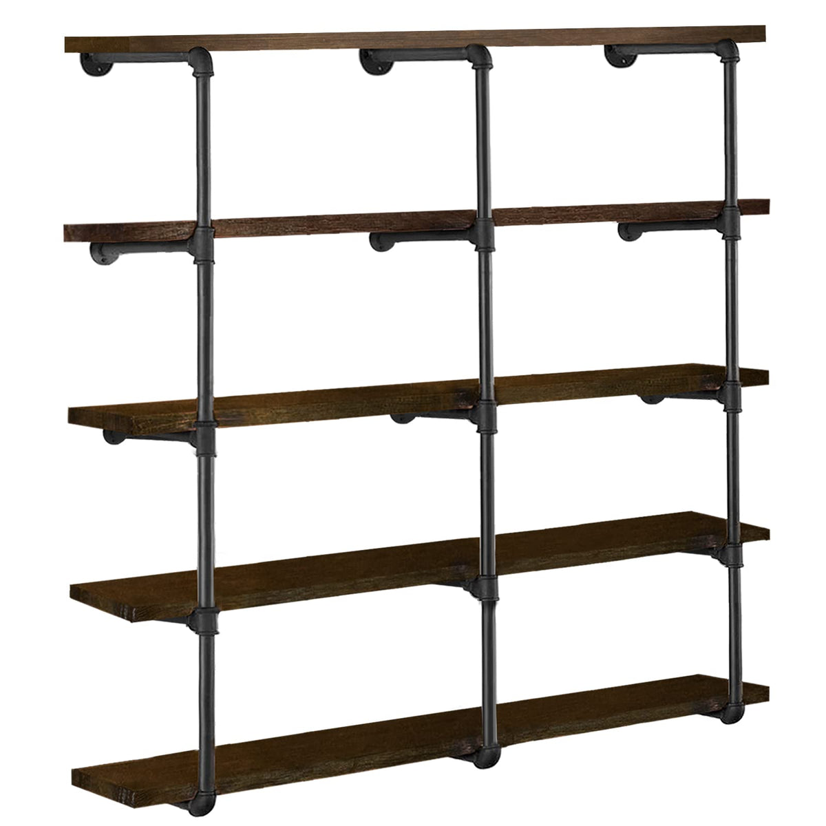 Industrial Iron Pipe 5-Tier Shelves T997