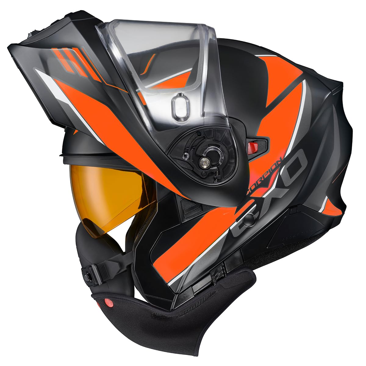 Orange Large Modular Snowmobile Helmet T232