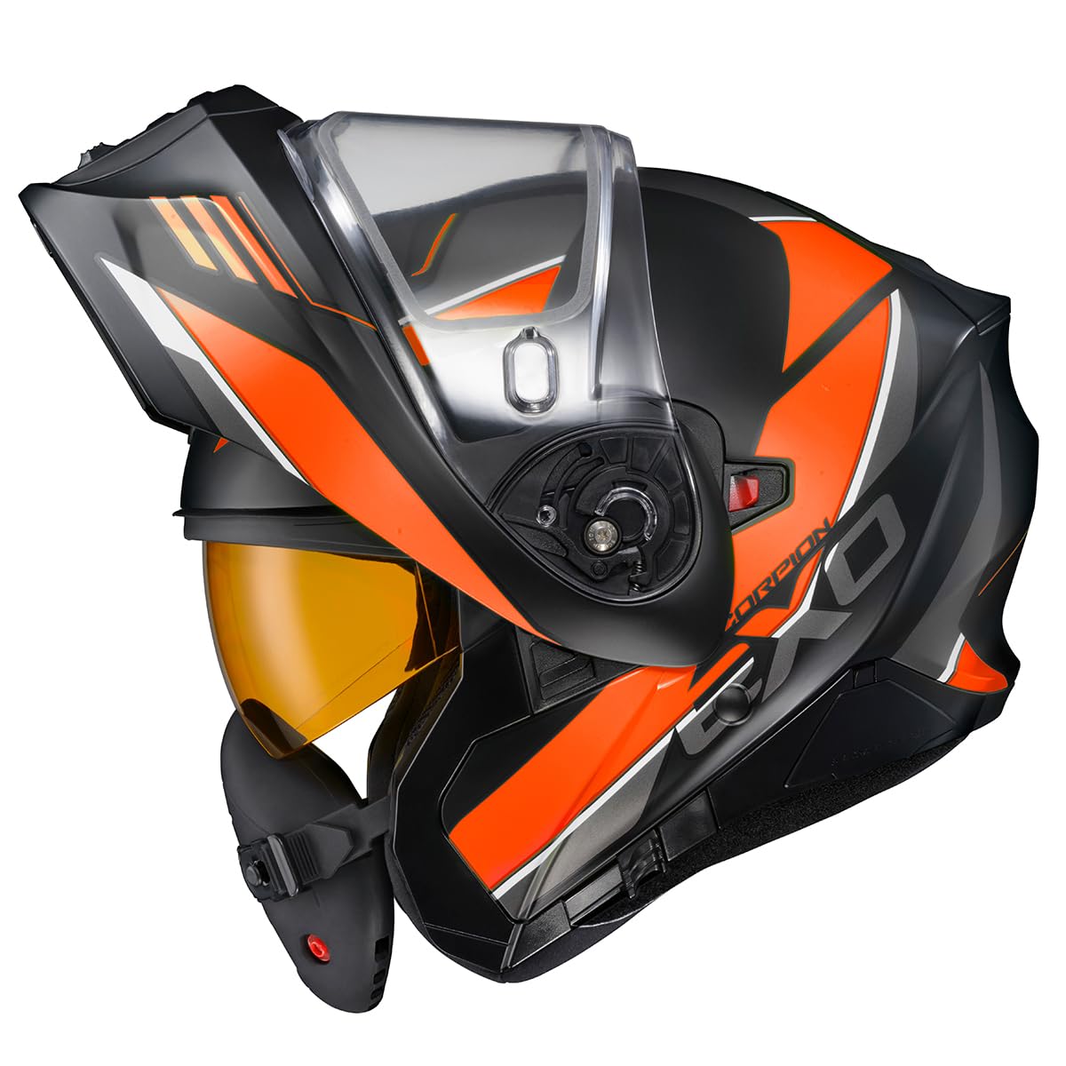 Orange Large Modular Snowmobile Helmet T232