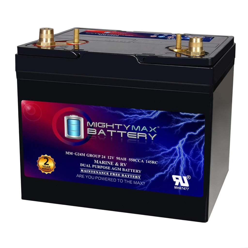 12V 90Ah Group Size 24M Deep-Cycle AGM Battery P2638