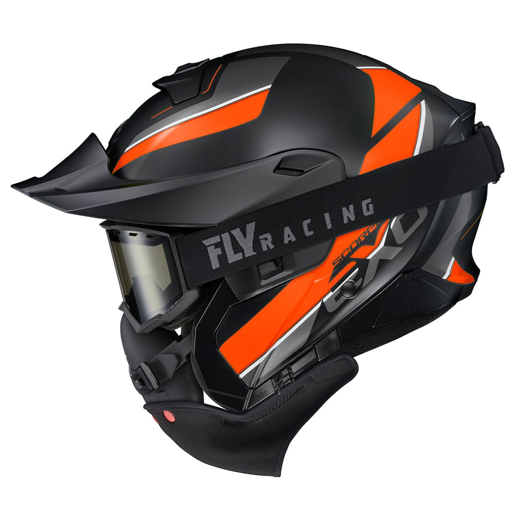 Orange Large Modular Snowmobile Helmet T232