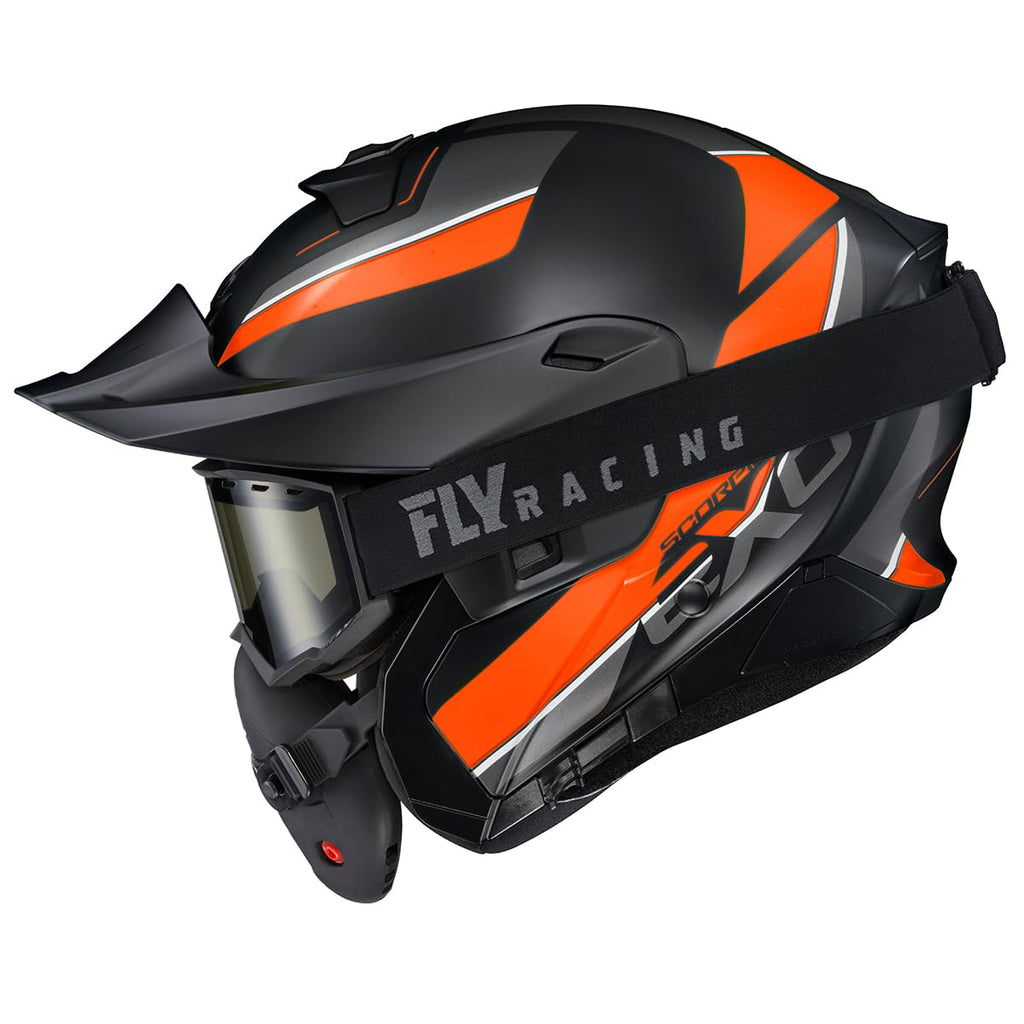 Orange Large Modular Snowmobile Helmet T232