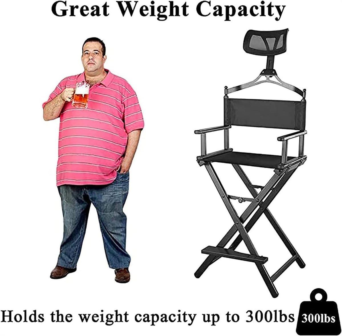 Portable Folding Director's Chair Aluminum Lightweight Gold B13516