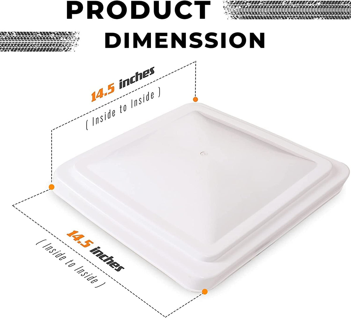 4 Pack 14" White Roof Vent Cover B103820