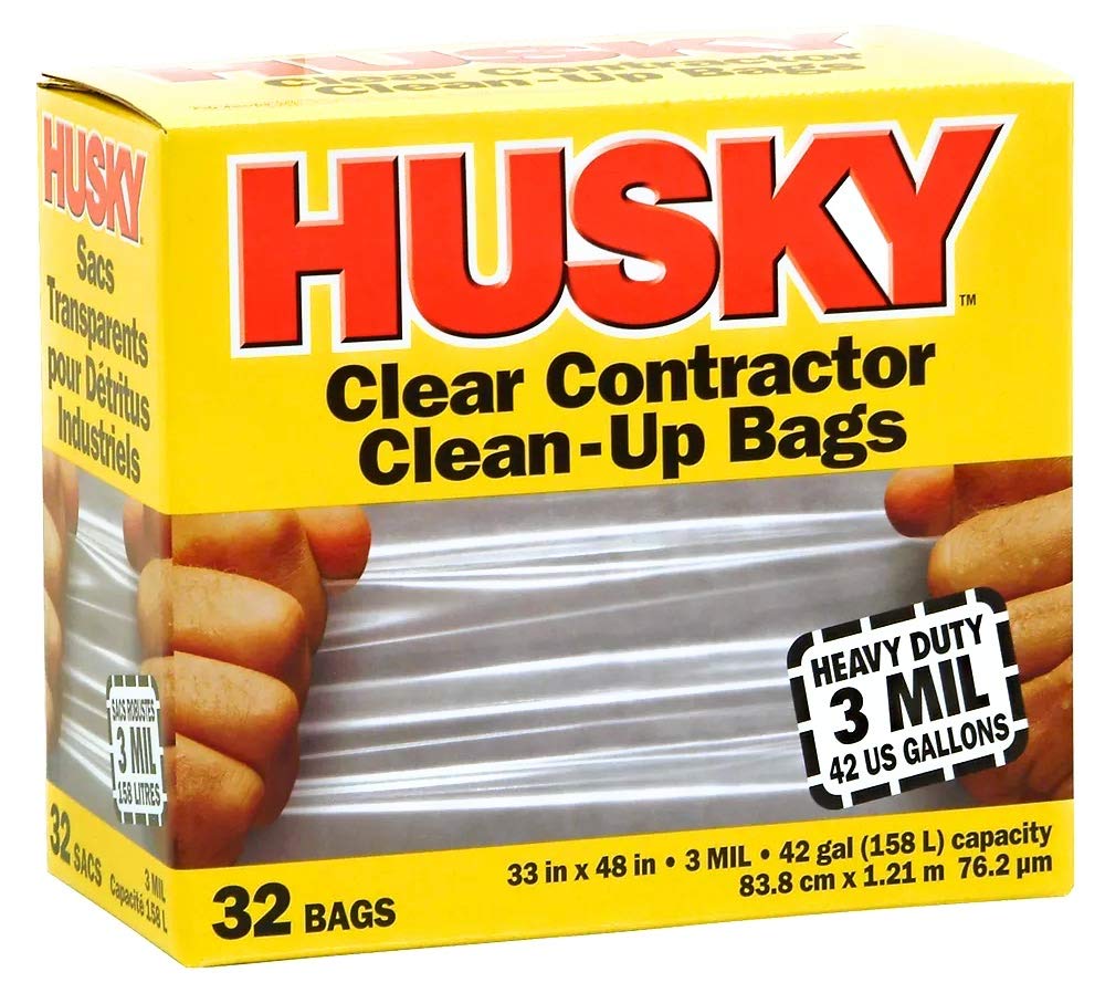 Heavy Duty Polyethylene Trash Bag 42 gal Clear Y76085
