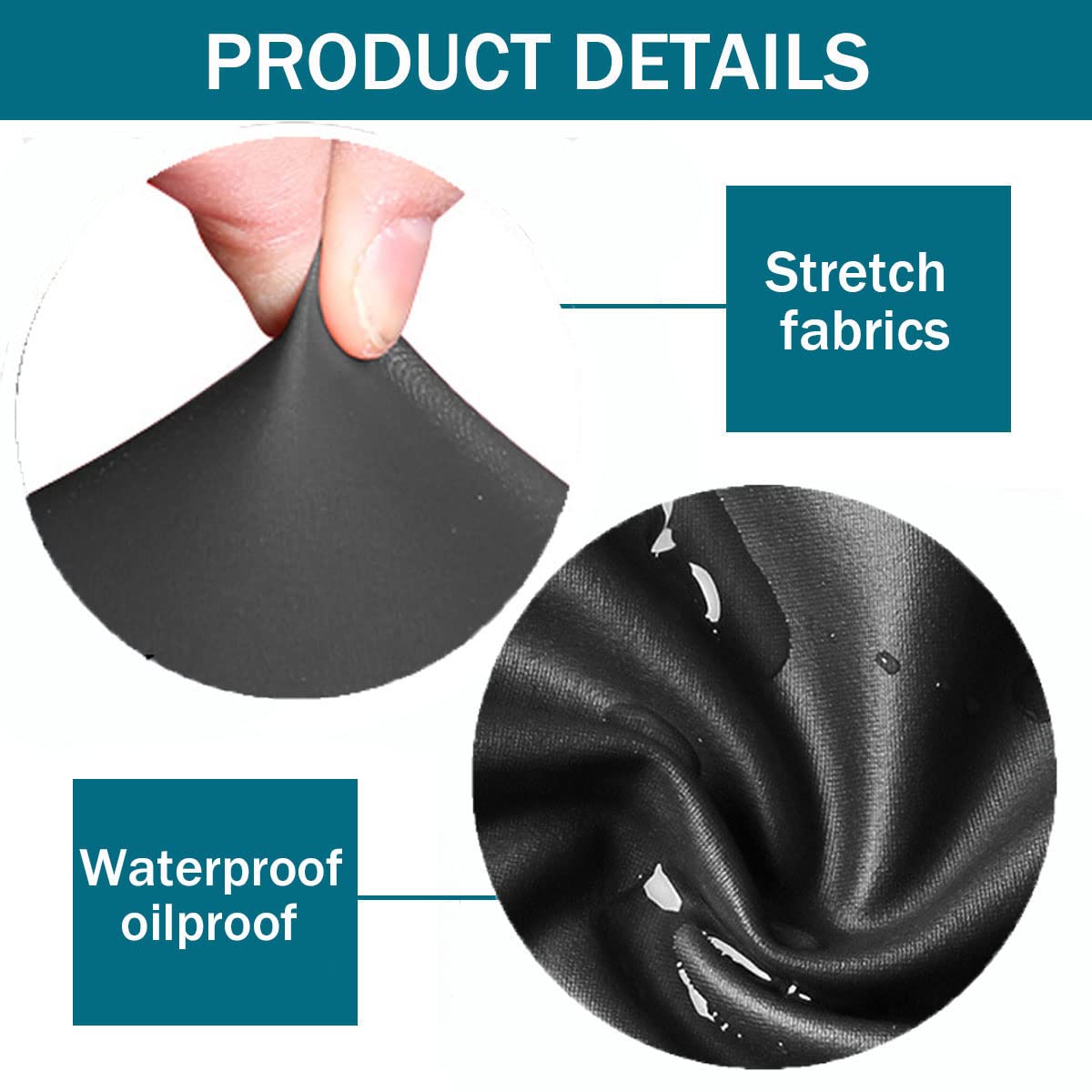 Pu Leather Waterproof Oilproof Stretch Dining Chair Covers 2 PCS K4165