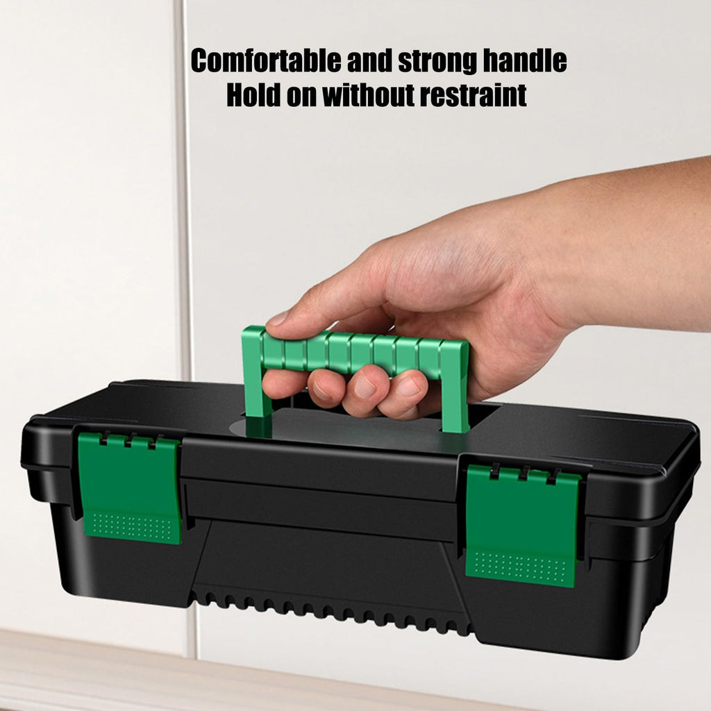 10-Inch Plastic Toolbox with Removable Tray and Double Lock P2784