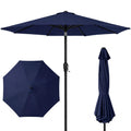 9ft Navy Polyester Patio Umbrella with Aluminum Frame K760