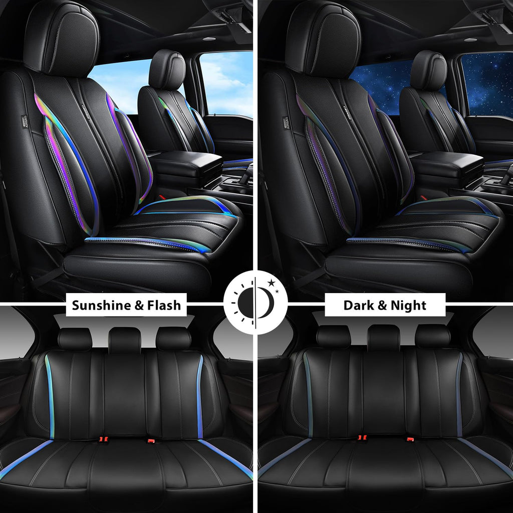 Nappa Leather Car Seat Covers 5 Seats Full Set A404896