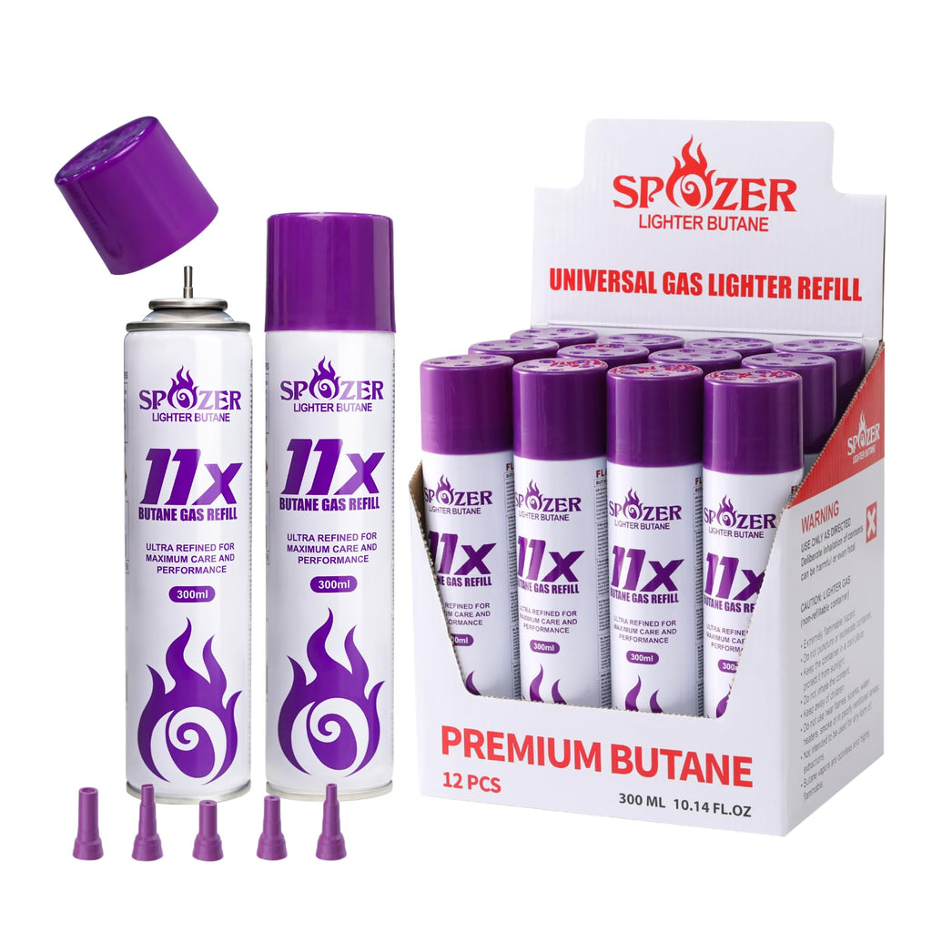 11X Butane Fuel Refill 300ml 12 Cans N1803