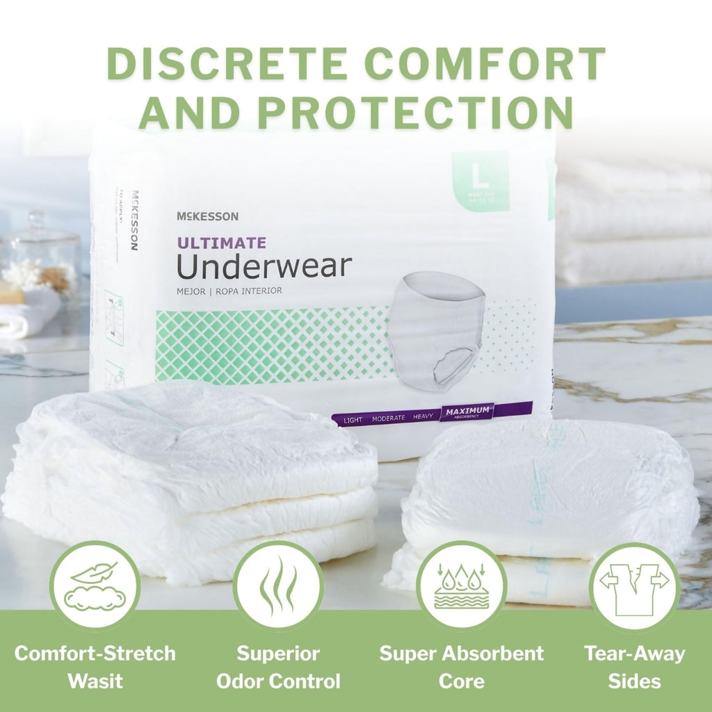 Adult Incontinence Underwear, Large, 72 ct W75290