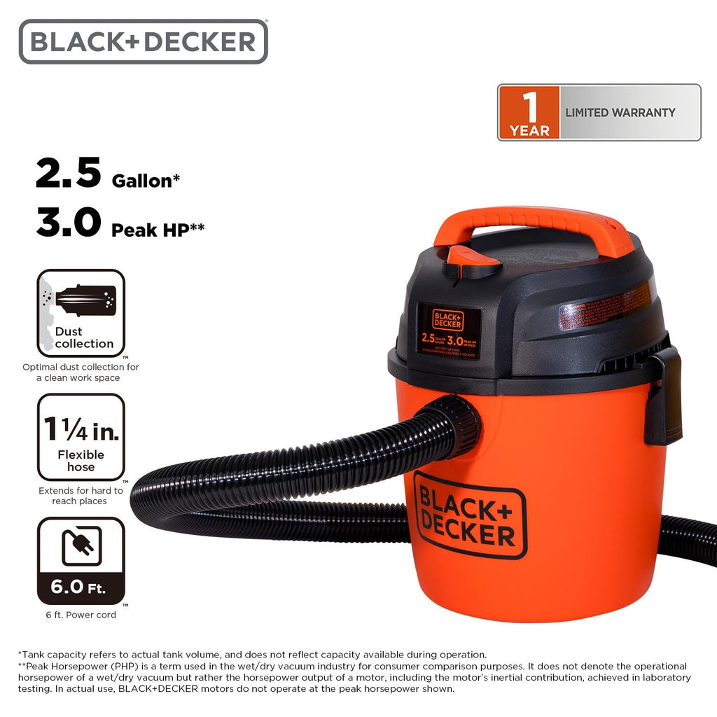 2.5 Gallon Wet Dry Shop Vacuum C50664