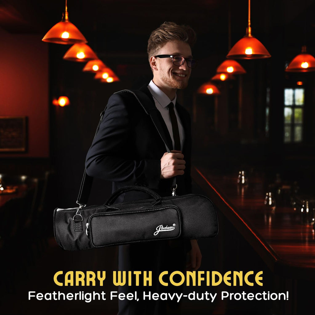 Cotton Padded Black Trumpet Bag with Adjustable Shoulder Strap N329