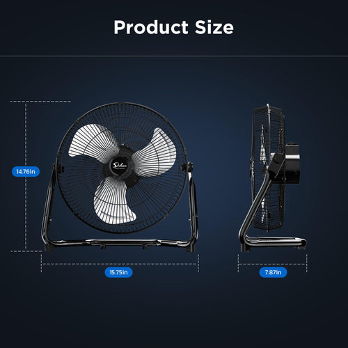 12 Inch 3-Speed Oscillating Metal Floor Fan A6084