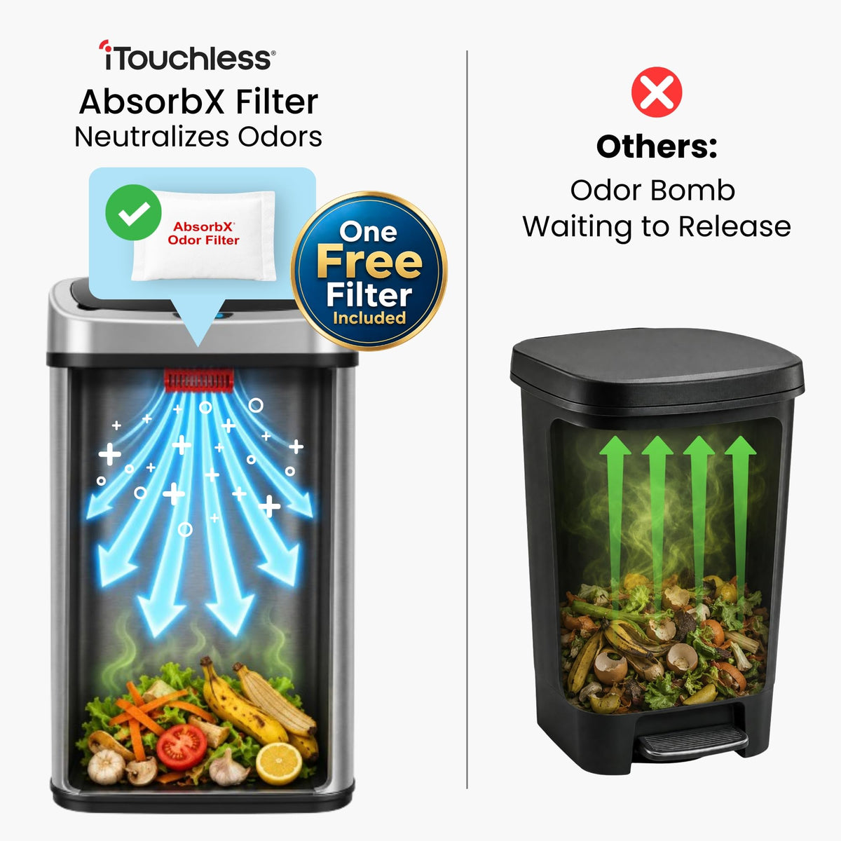 13 G Stainless Steel Sensor Trash Can Y394389