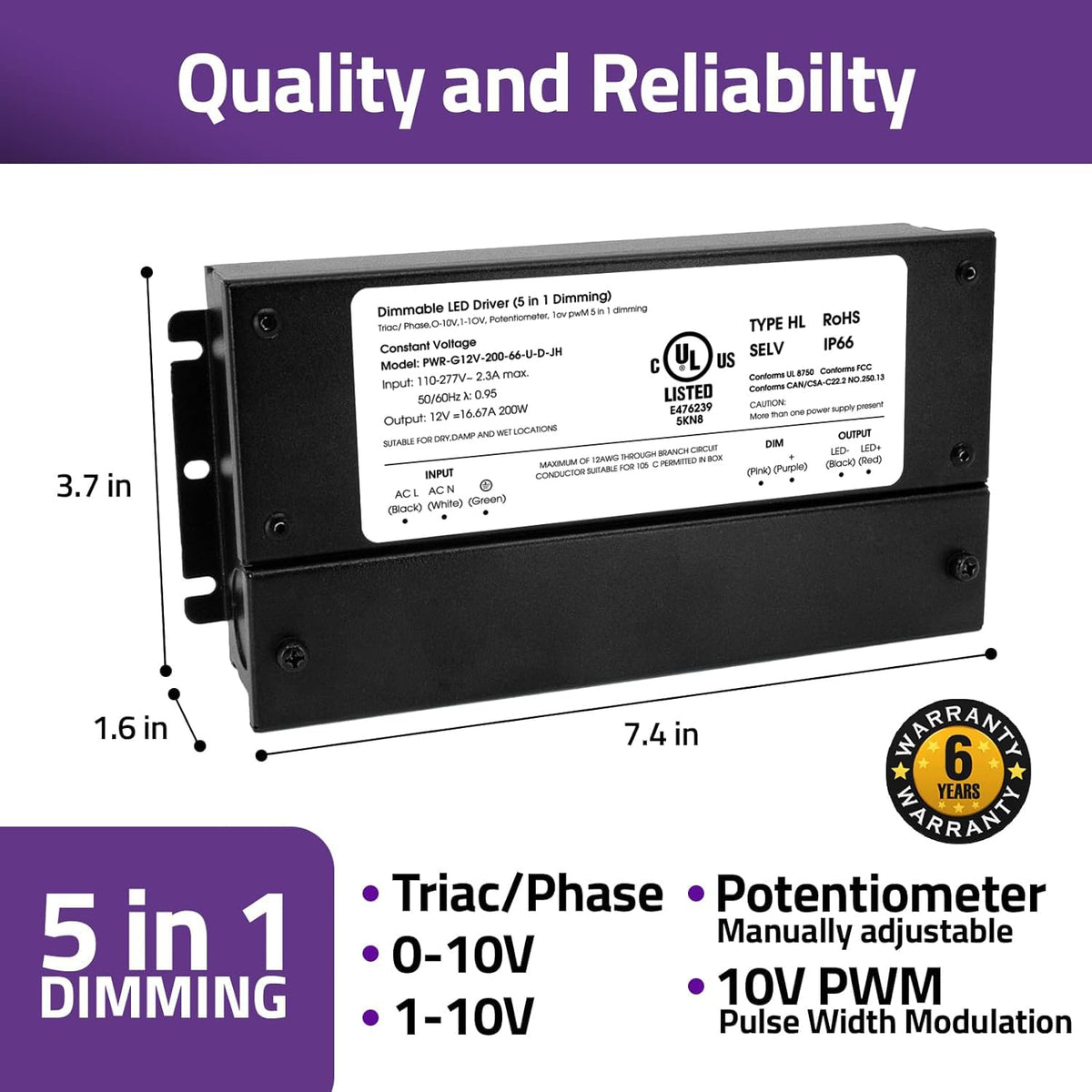 200W Dimmable LED Driver I11084